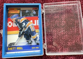 RARE Brett Hull 3D Shadow Box 1990 Score #346 St. Louis Blues HOF Record Setters
