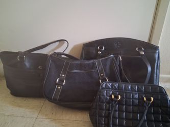 4 black Stylish bags together