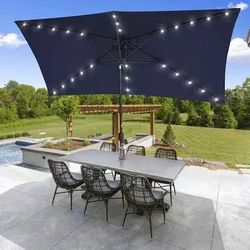 Sonkuki Solar LED Light Patio Umbrella 