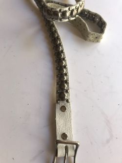 Studed leather belt