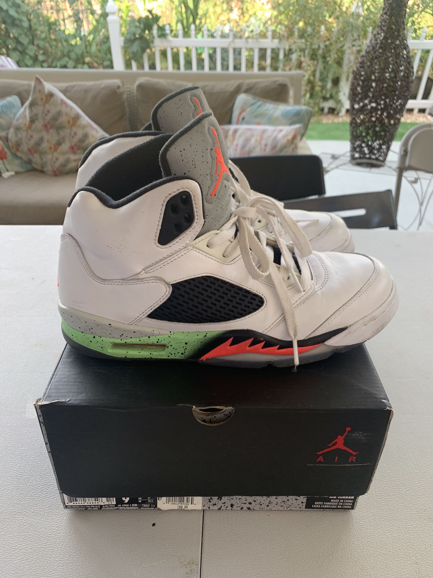 Size 9 - Air Jordan 5 Retro Poison Green Air Jordan 5 Poison green : r/Jordans main image 3