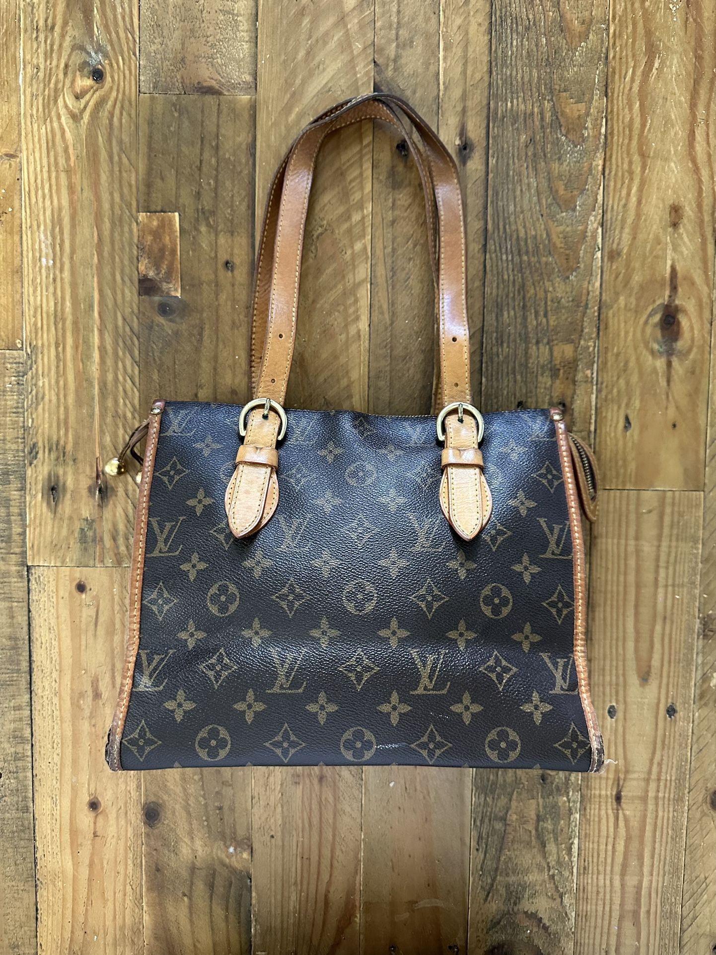 VINTAGE LOUIS VUITTON MONOGRAM CANVAS POPINCOURT HAUT TOTE SHOULDER BAG 2005