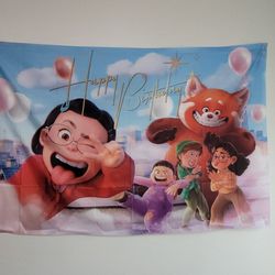 Turning Red Birthday Back Drop W/ Extras 