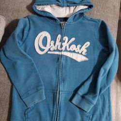 Boy Oshkosh  zip  up hoodie size 10/12