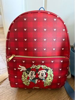 Mickey and Minnie Christmas Backpack