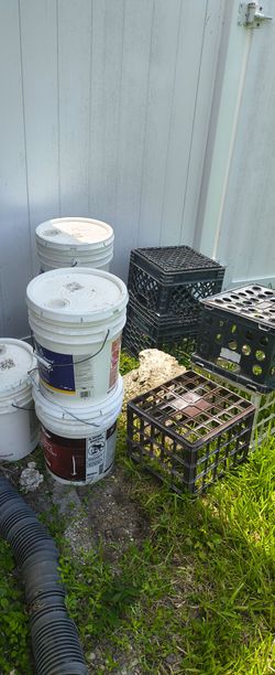 Free Buckets and milk crates