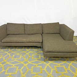 ( Delivery Available ) Eternity Modern Charles Sectional Slate Gray Sectional Couch
