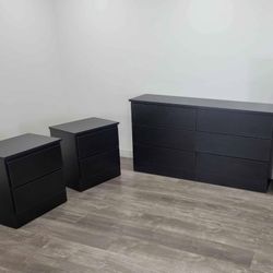 Dresser And 2 Nightstands - Cómoda Y 2 Mesitas De Noche 