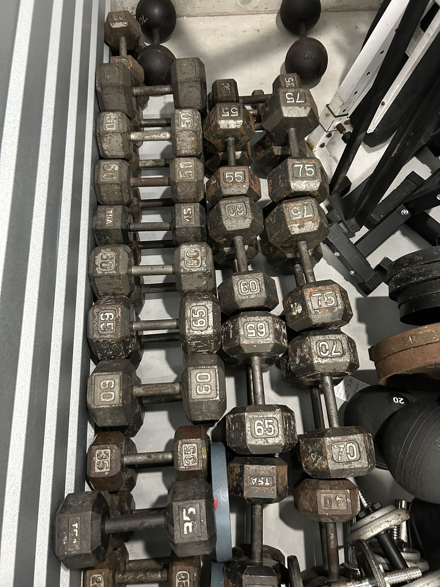 Hex Dumbbells 5-75 (75c A Pound)