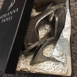 Adrianna Papell Leather Sparkly Heels