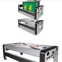 2-in-1 Billiard / Air Hockey Table With Extras 