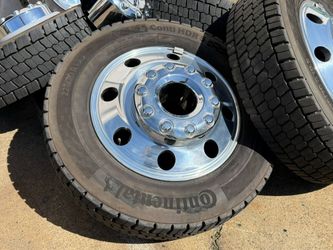 FREE DELIVERY 19.5 OEM 2025 Ford F450 F550 wheels Continental HDR5 225/70R19.5 Fits Ram 4500 5500