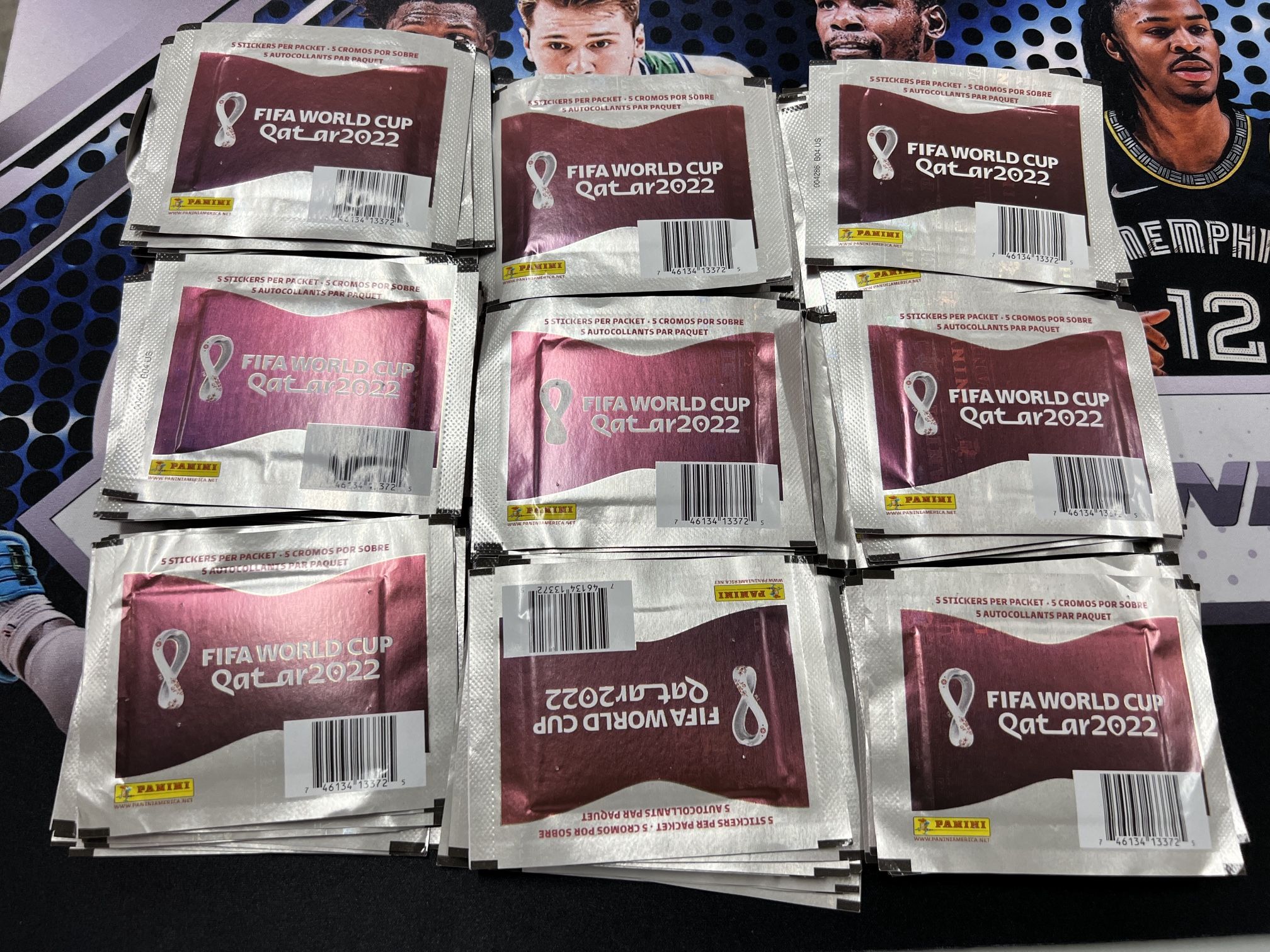 2022 Panini FIFA World Cup Qatar Soccer Packs 89 Packs Lot