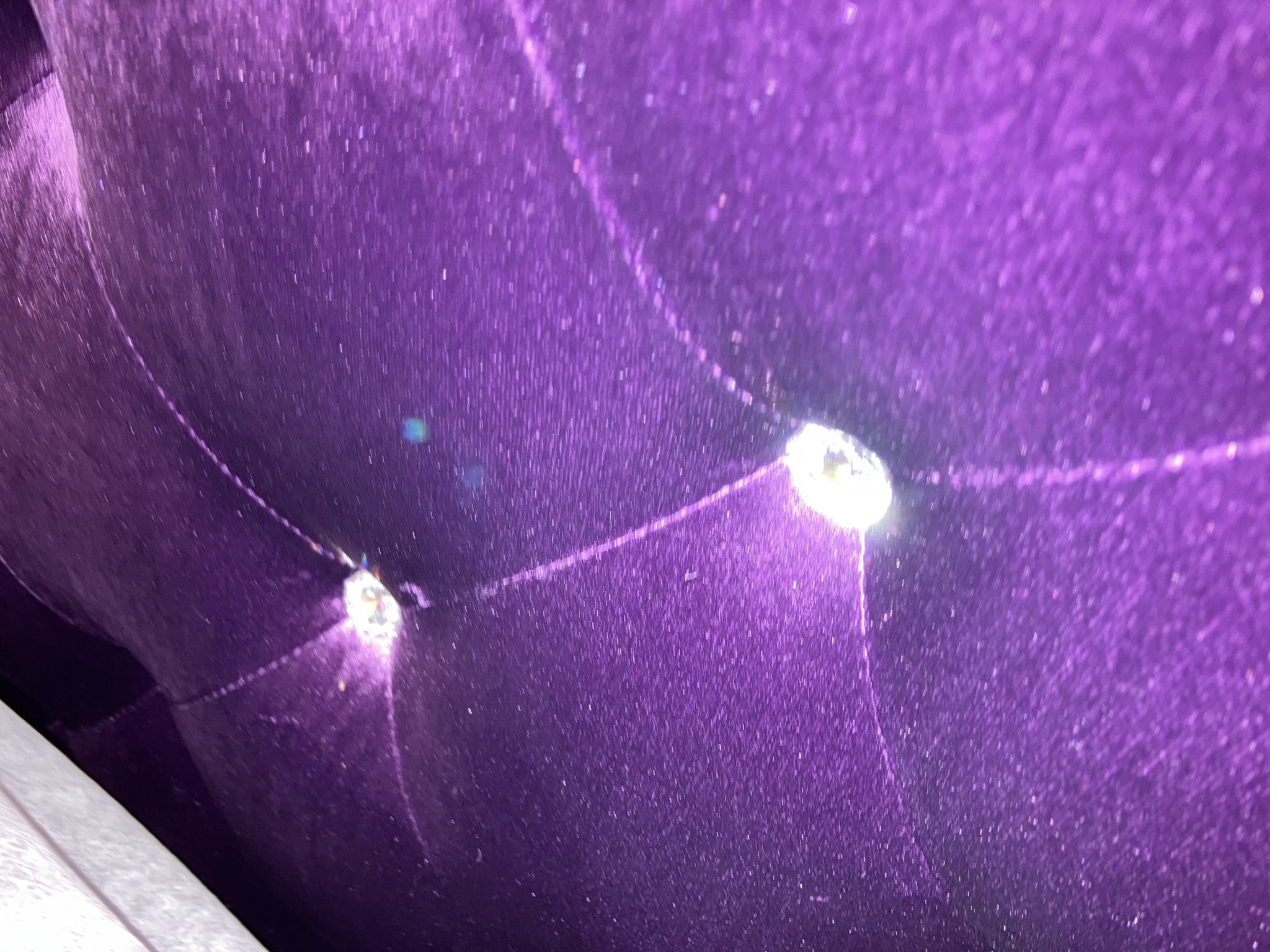 Loveseat Purple Velvet ODINA Model NEW IN BOX 