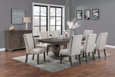 9Pcs Farmhouse Dining Set
