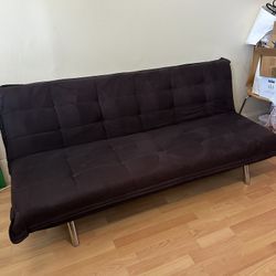 Black Futon / Foldable Couch / Bed - Like New 