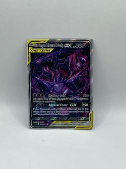 Non TCG Pokemon Gengar & Haunter & Gastly Gx Tag Team Fan Art Card