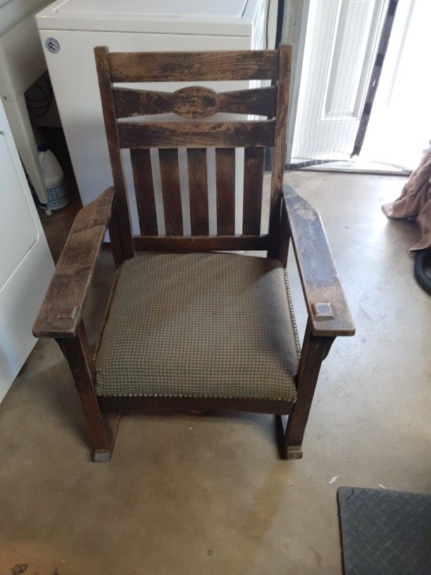 Vintage Mission Style Rocking Chair