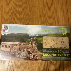 Wood Trick Locomotive Train R17 Model Kit - 3D Wooden Puzzle NEW