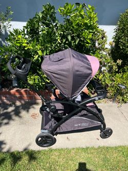 Baby Trend Sit N' Stand 5-in-1 Shopper Stroller - Cassis (Pink Pattern)