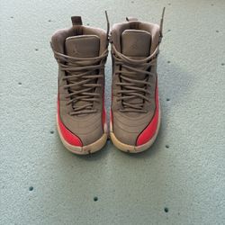 Nike Boys Air Jordan 12 510815-060 Gray Basketball Shoes Sneakers Size 6.5Y