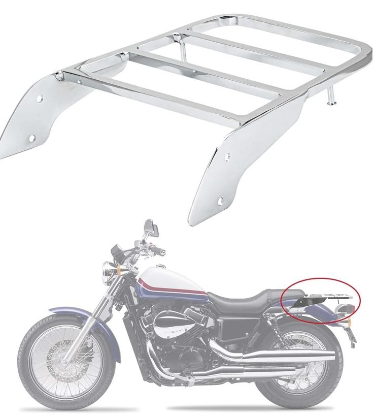 Rear Luggage Rack Solo Seat Sissy Bar Carrier Cargo Tool Box Bracket Panel Holder Shelf Support Motorcycle Accessories for Shadow Steed VLX -2
