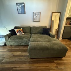 Green Corduroy Couch