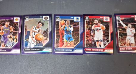 5 Donruss Optic NBA Basketball Purple Prizm Cards