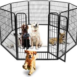 Brand New with packaging Dog Playpen Outdoor, 8 Panels Dog Pen 40"Height Dog Fence Exercise Pen with Doors for Large/Medium/Small Dogs