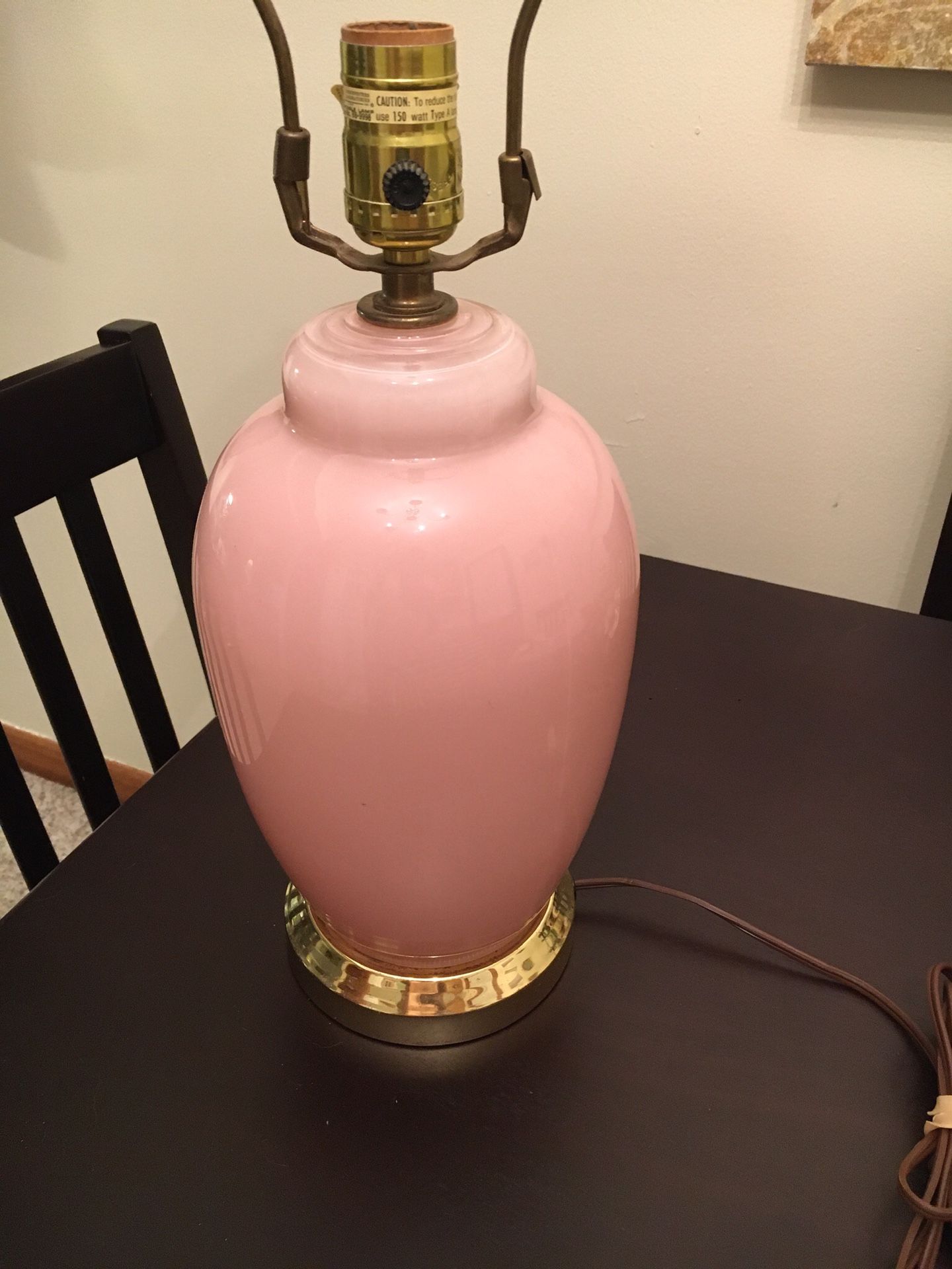 Lamp pink ceramic