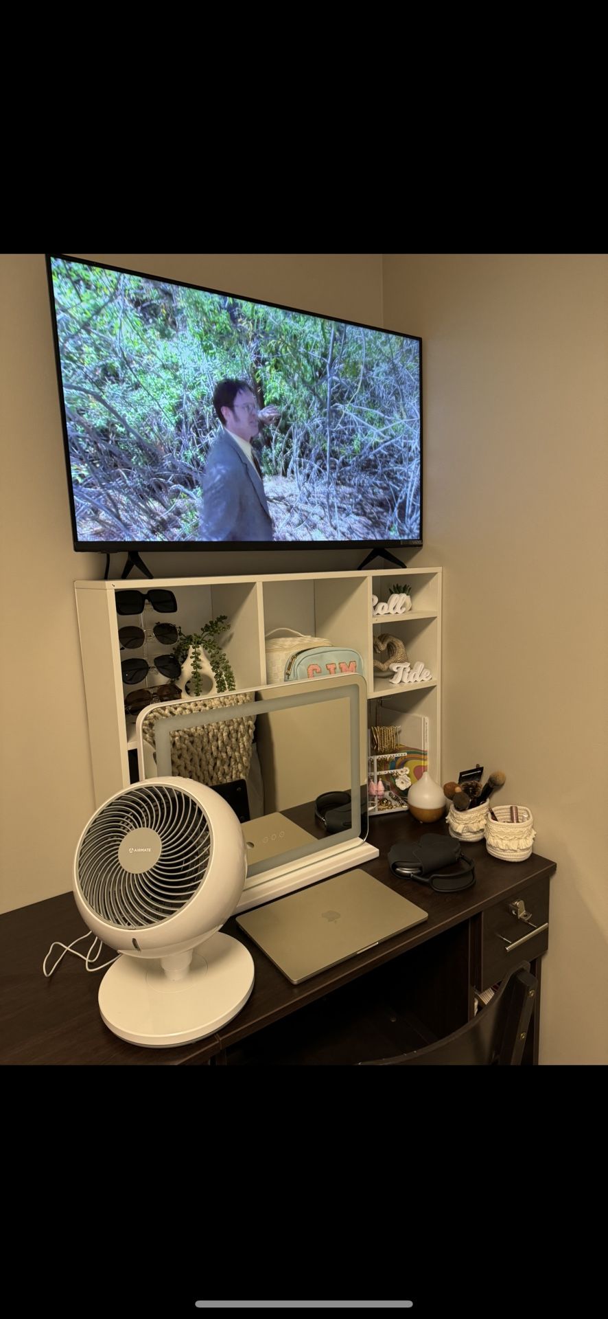 White Dorm Desk Hutch 