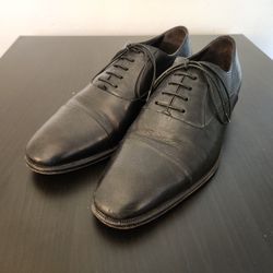 Monte Rosso Lazio Black Oxford Dress Shoes Men's Size 8.5 Made In Italy