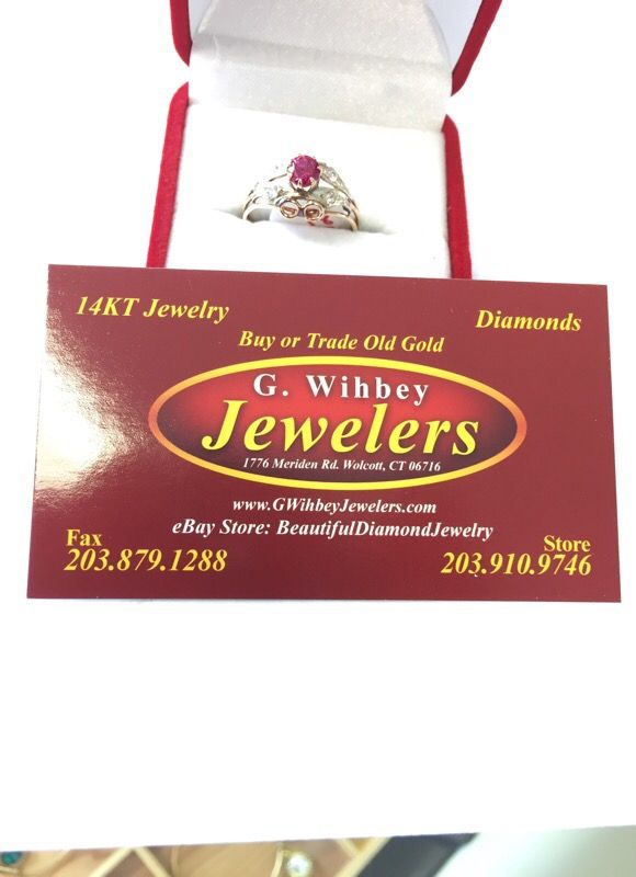 14 Kt real gold ,not plated Ruby ring