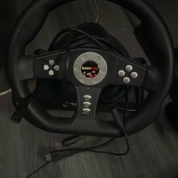 PS2-PS3 Video Game Steering Wheel 