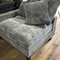 Gray Big Fuzzy Chair 