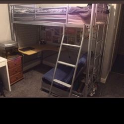 Loft Bed with attached Desk