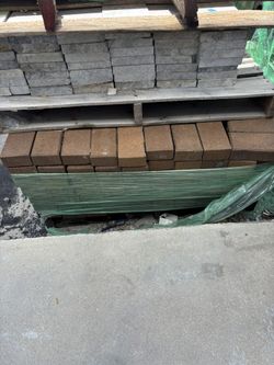 Brown Clay Brick 4”x8” 2”thick -60SF 
