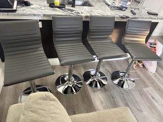 Barstools  black leather