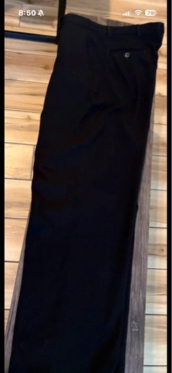 Young man's black dress slacks