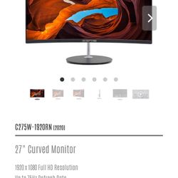 Sceptre 27” Curved Monitor – 1080P / 75Hz