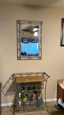 Wine rack and mirror