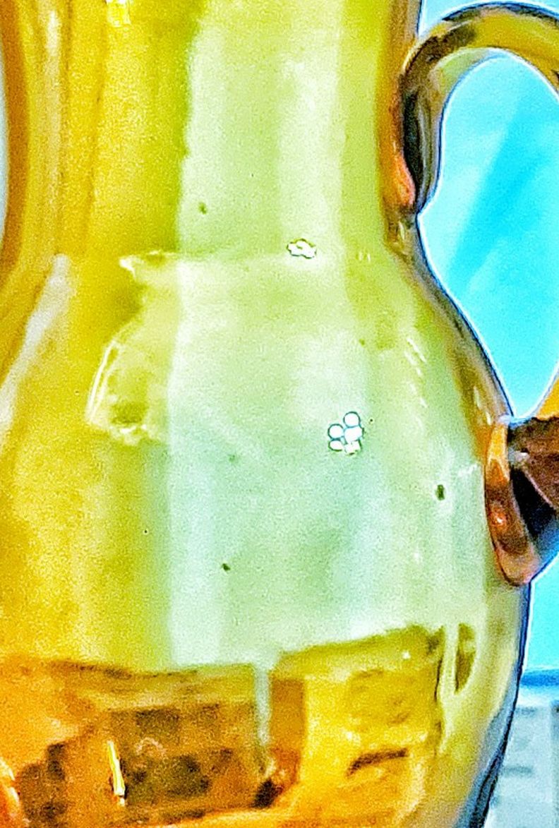 Mcm Mid Century Modern  BLE KO amber Art GLASS PITCHER or Vase W Pontil