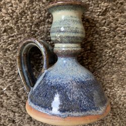 Sassi Stoneware Pottery Candlestick Holder (1)