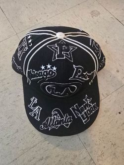Black Multi-City Embroidered Snapback Hat
