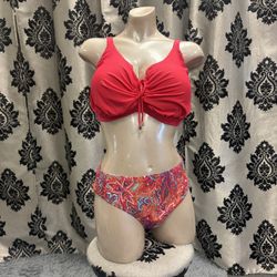 Vibrant Red Woman’s 2 Piece Swimsuit