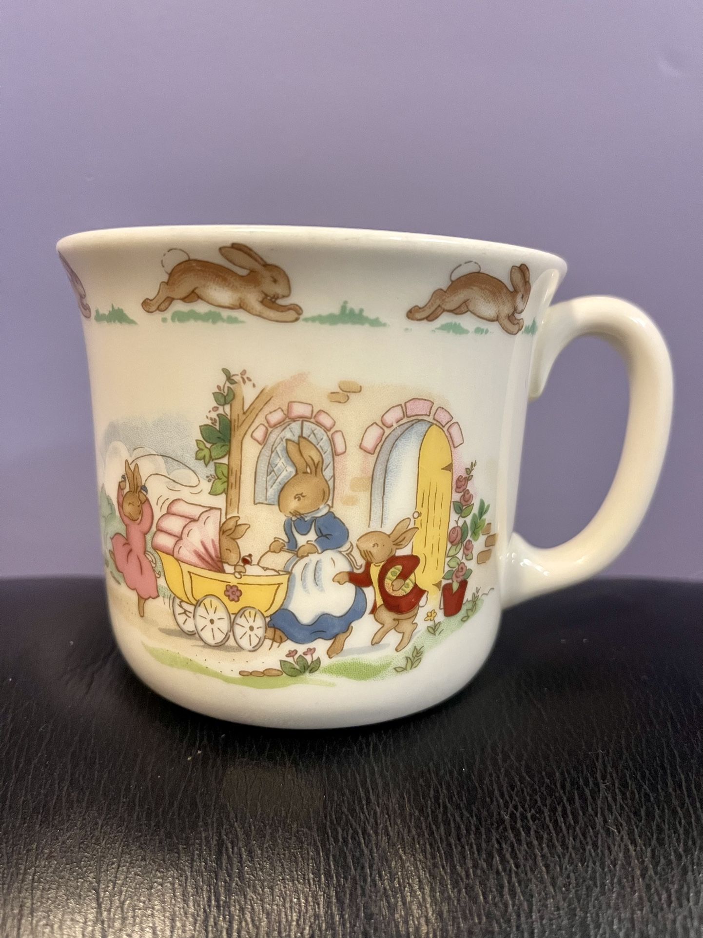 Vintage Royal Doulton Bunnykins EASTER 1936 Childrens Fine Bone China Cup Bunny Made in England 