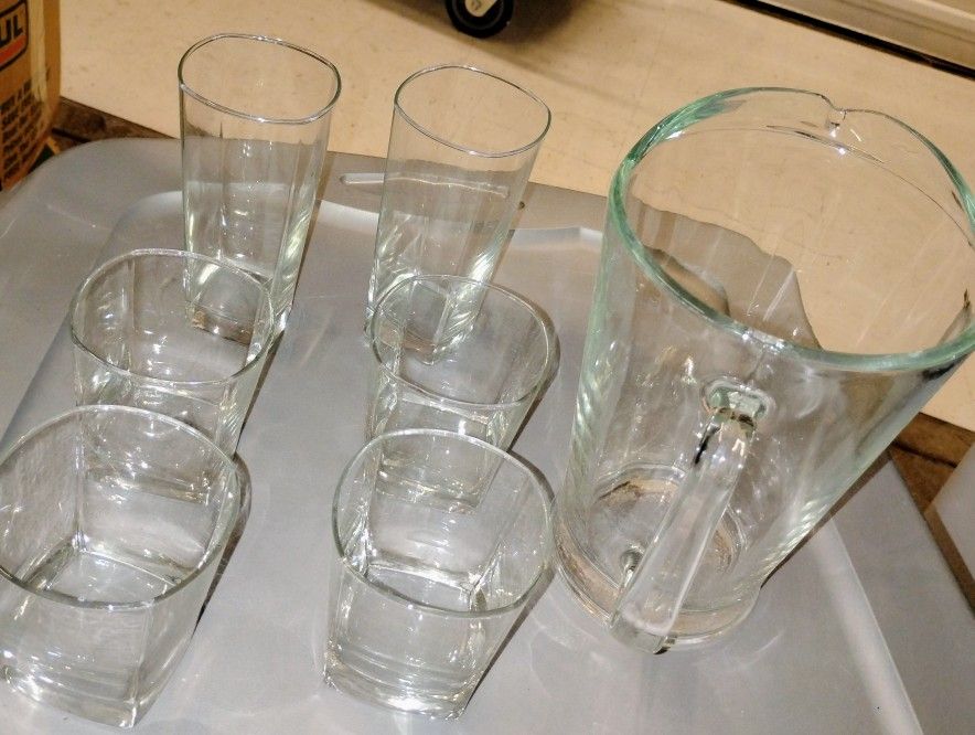 Glass Pitcher and Glass Set