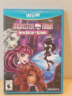 Nintendo Wii U Monster High New Ghoul in School Video Game Complete with Original Manual
