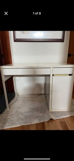 White Desk With Drawers And Storage