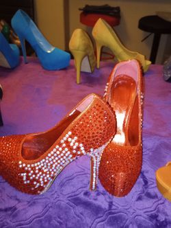 Red/Silver Bling Anointed Heels